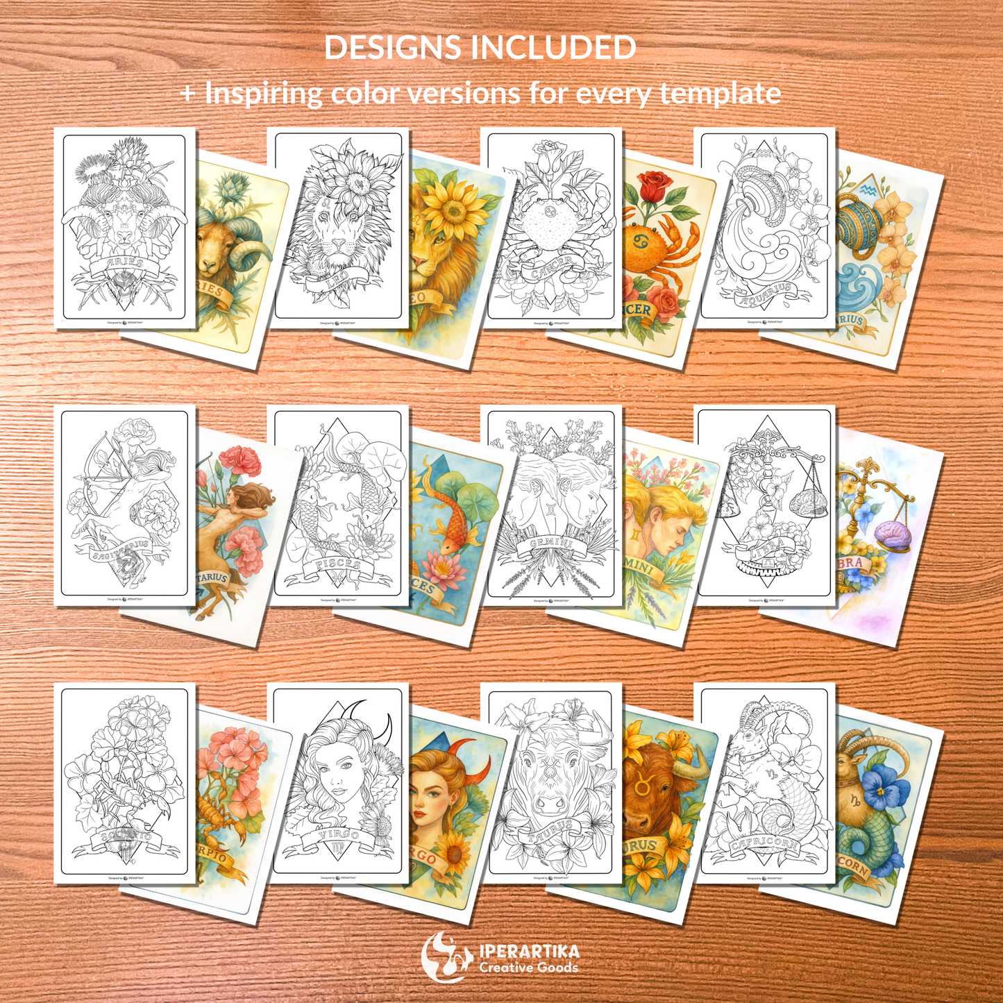 „Zodiac Signs“ 12 Designs Pack
