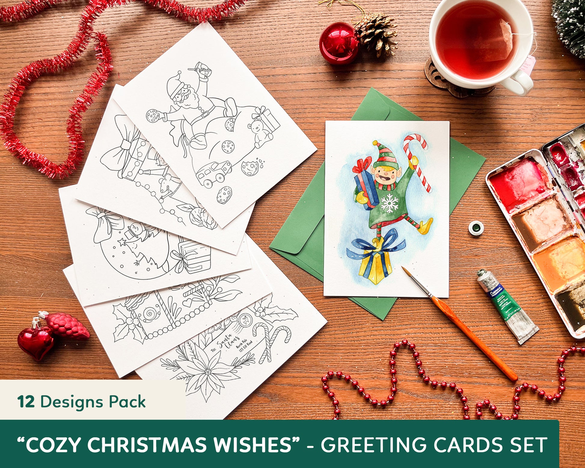 Watercolor Christmas Cards Ideas.Greeting card set printable. Printable painting templates for cards with flowers and botanical designs. Templates for painting. easy christmas cards. Watercolor projects. Diy watercolor cards. Watercolor ideas. Iperartika templates