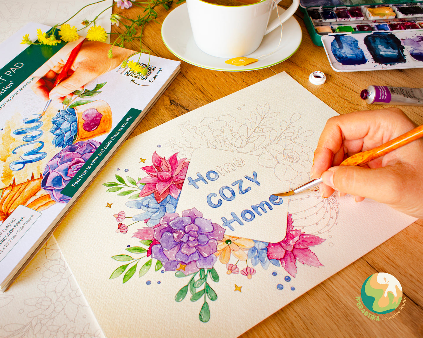 watercolor art pad home signs, watercolor coloring book, watercolor high quality coloring book, watercolor coloring book for adults, coloring book for adults, acrylic coloring book for adults, art crafts, craft ideas, home deco, home deco diy, home signs, DIY craft projects, iperartika