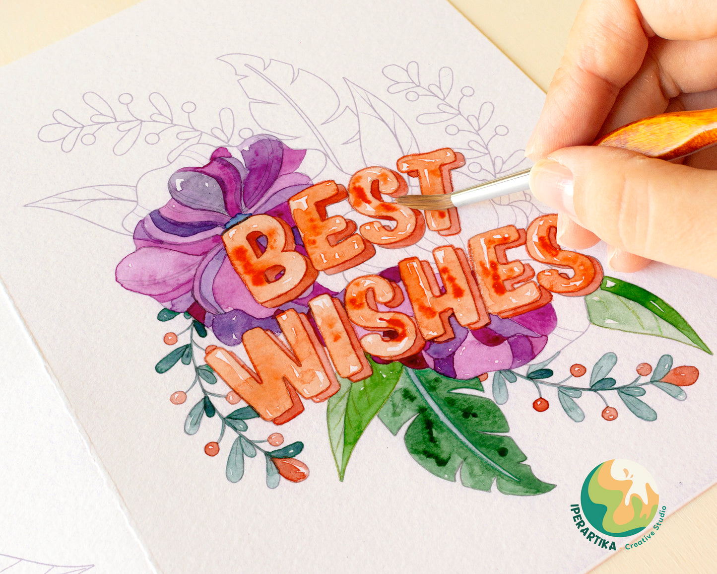 Greeting cards coloring book printed on mixed media paper. Coloring book suitable for wet and dry media. greeting cards set. coloring greeting cards set for adults. botanic greeting cards. watercolor coloring book. watercolor greeting cards set. greeting cards templates coloring book. diy greeting cards. iperartika