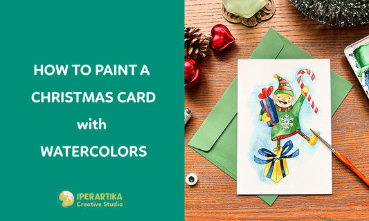 How to paint a Christmas Card with Watercolors