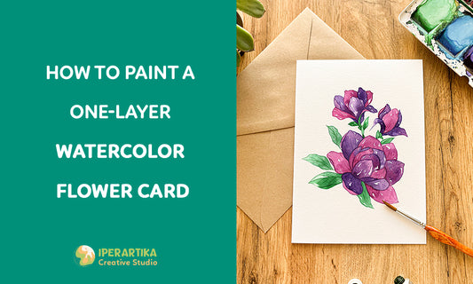 How to Paint a One-Layer Watercolor Flower Card
