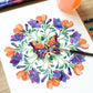 botanical mandalas, flower mandalas, coloring pages, painting templates, watercolor painting ideas, iperartika