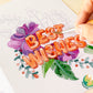 Greeting cards coloring book printed on mixed media paper. Coloring book suitable for wet and dry media. greeting cards set. coloring greeting cards set for adults. botanic greeting cards. watercolor coloring book. watercolor greeting cards set. greeting cards templates coloring book. diy greeting cards. iperartika